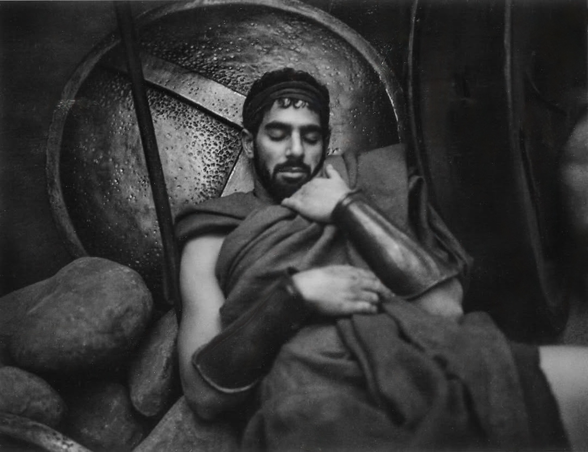 Patrick Sabongui on the set of 300